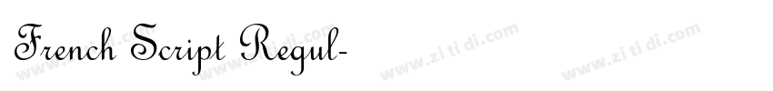 French Script Regul字体转换